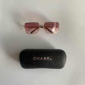 Rare Vintage Chanel Rhinestone Sunglasses